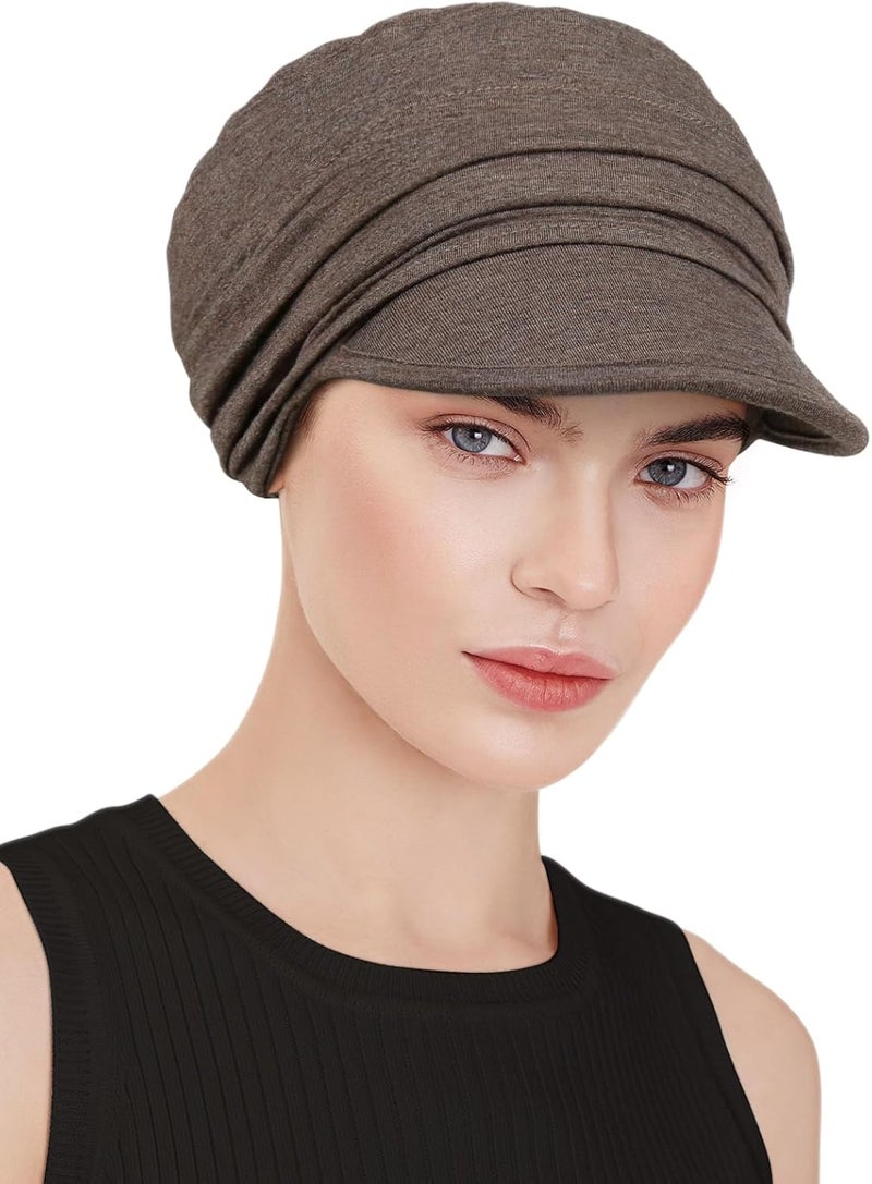 Awefeel Chemo Headwear Viscose Newsboy Cap for Women Fall and Winter Hats - Image 3